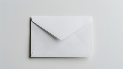 Minimalist white envelope on clean neutral background