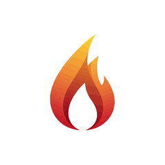Stylized Fire Flame Icon