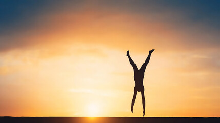 sunset handstand strength