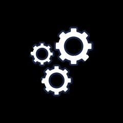 gears on black background