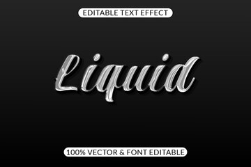 Easily editable Liquid Silver Chrome Modern text effect