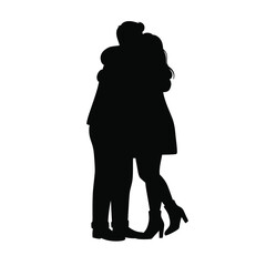 silhouette of a couple