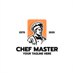 Cook  chef logo or label. Restaurant concept. vector illustration