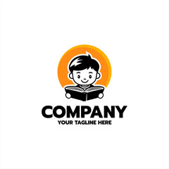 kids read logo designs vector illustration 