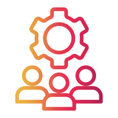 group Line Gradient Icon