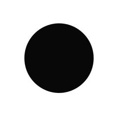 Black Circle Shape On White Background Minimalist Design Element