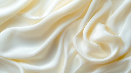 Fototapeta premium Closeup of pristine white fabric detailed texture and woven pattern of delicate fibers