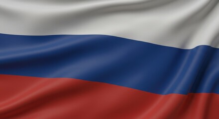 Obraz premium Close-up View of a Waving Russian Federation Flag