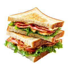 Obraz premium sandwich with ham and vegetables