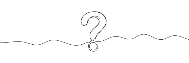 Question mark linear background. One continuous drawing of a question mark. Vector illustration .EPS 10 .