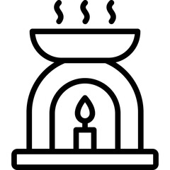 aromatherapy icon illustration design with outline