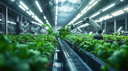 Robotic Farming in Modern Greenhouse