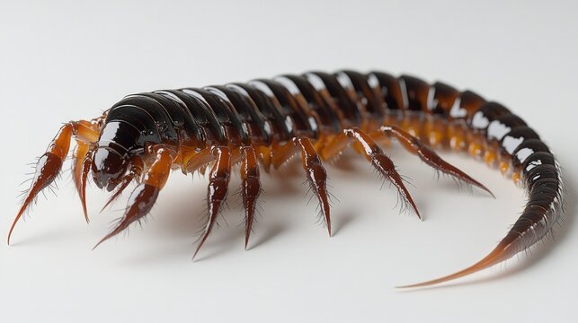 Detailed Close-Up of a Scutigera Coleoptrata, a House Centipede