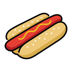 hot dog vector illustration