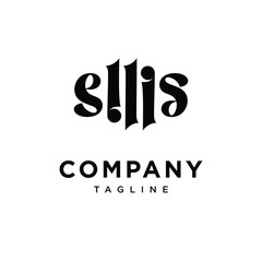 Ellis Wordmark Logo Icon vector