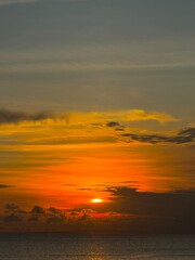 sunset over the ocean