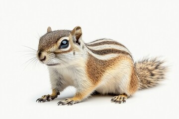 Fototapeta premium Chipmunk on white surface