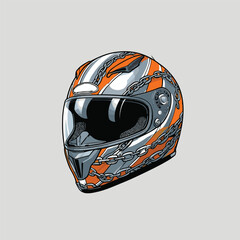 Naklejka premium motorcycle helmet vector for graphic design