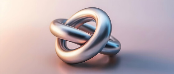 Fototapeta premium Intertwined Metallic Rings