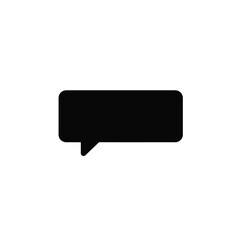 Naklejka premium Simple Black Speech Bubble Vector Communication And Message Symbol Graphic