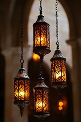 Obraz premium Ornate Lanterns Hanging In Arches