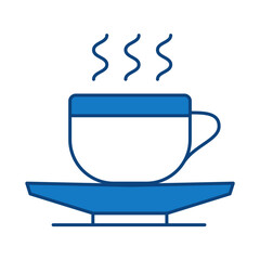 Coffee Blue Line Icon. Startup, Success, Growth Editable Stroke Vector Illustration