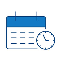 Deadline Blue Line Icon. Startup, Success, Growth Editable Stroke Vector Illustration