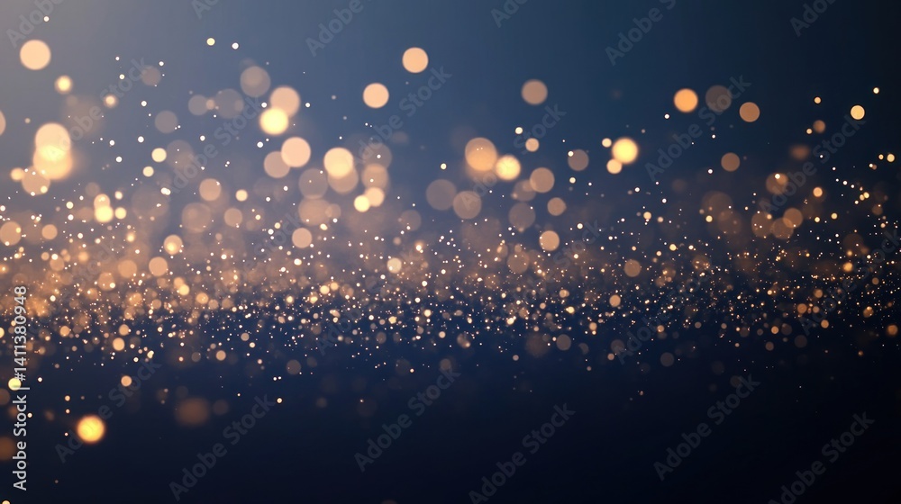 Poster a beautiful bokeh light overlay with a gold dust trail effect perfect for adding a touch of elegance