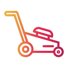 mower Line Gradient Icon