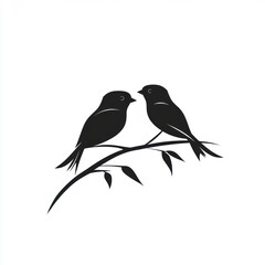 Obraz premium Birds on Branch