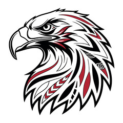 Obraz premium Tribal Eagle Head Vector Illustration