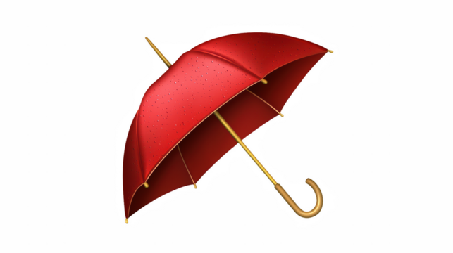 a red umbrella on a transparent background, PNG image, PNG file, Generative art. - Powered by Adobe