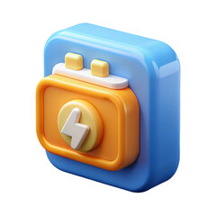 Energy-efficient appliances retail featuring 3D icon isolated on a transparent background