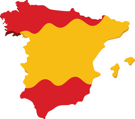Naklejka premium Spain map