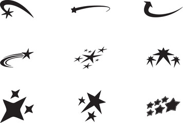 Sparkling Star Icons Set Design Elements for Graphic Design Projects