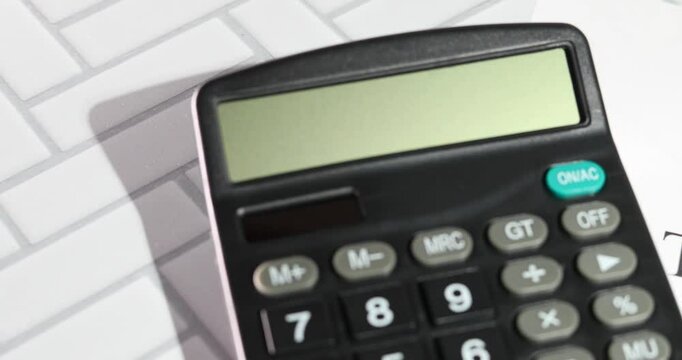 Standard calculator on patterned surface