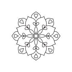 Floral Mandala Coloring Page for Adults
