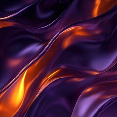 Obraz premium Abstract Purple and Orange Swirling Liquid Texture: A Digital Art Piece