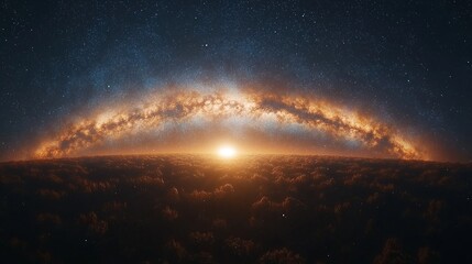 Clean isolated shot of Milky Way curve in outer space,generative ai illustration