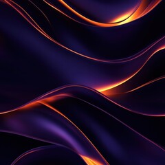 Naklejka premium Abstract Purple and Orange Swirls: A Digital Art Masterpiece