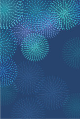 花火　暑中見舞い　和柄　背景