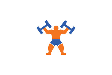 Fitness Healthcare Zim Icon Design a man Like best body icon Creative And Unique style Adobe Illustrator Artwork