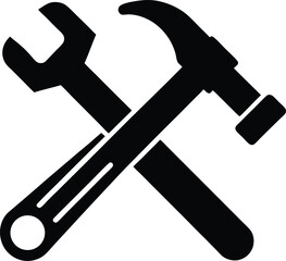 vector illustration of a hammer