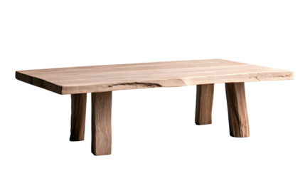 Minimalist industrial style wooden table