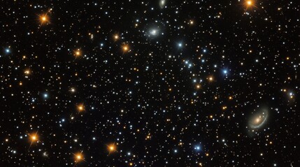 Obraz premium Vast expanse of the universe filled with countless stars and distant galaxies.