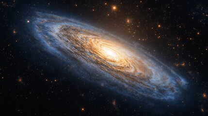 Realistic simulation of galactic hurricane surrounded by stars,generative ai illustration