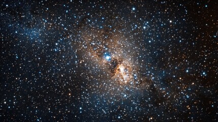 Fototapeta premium A mesmerizing view of a dense star cluster illuminating the cosmos in deep space.