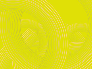 Abstract yellow background with shiny circle lines geometric design. Abstract background with modern artistic gradient yellow circular lines texture.