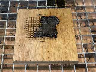laser cutting on a machine, 10 mm plywood, material test