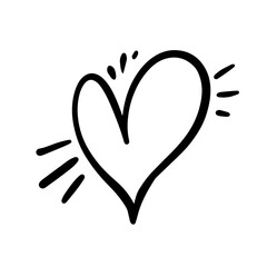 An Artistic Representation of a Heart with Lines Radiating from It in Creative Style